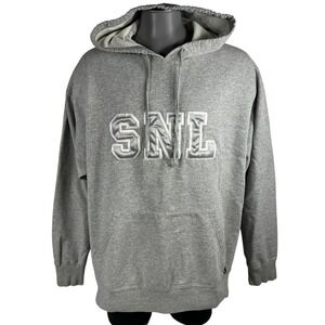 VTG 90s Roots Athletics SNL Hoodie XXL Gray Stitched DISTRESSED Thrashed Grunge